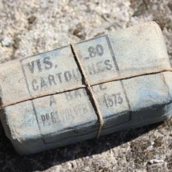 Très rare paquet de trois paquets de cartouches Mle 1873 daté 1880 & intact - 1 Euro sans réserve!!