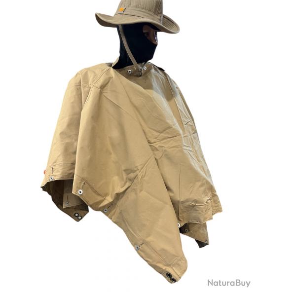 Poncho toile coton original algrie (stock de neuf) beige