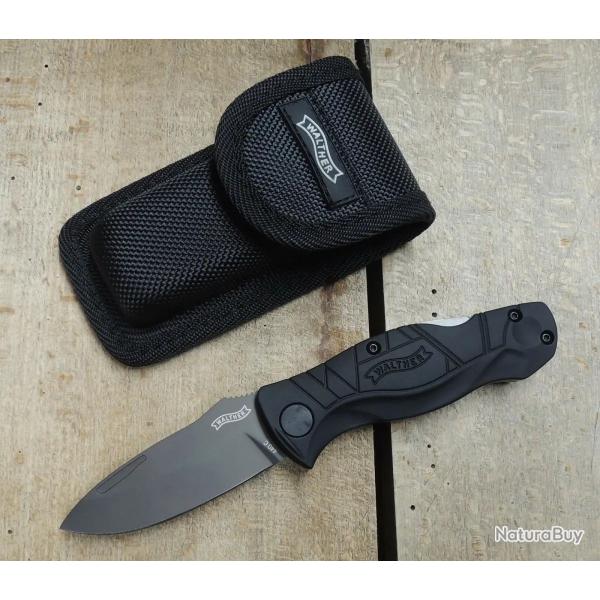 Couteau de poche Walther, acier 440C