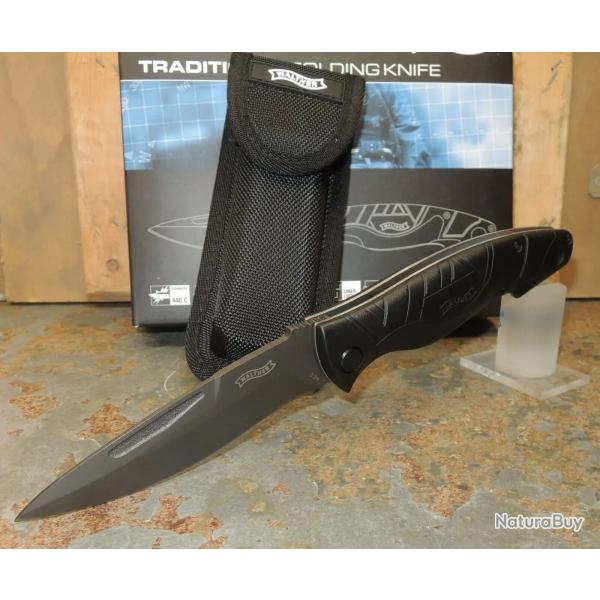 Couteau pliant touristique Walther avec tui