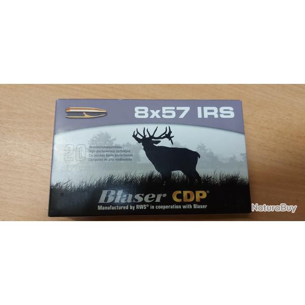 Boite de 20 munitions blaser calibre 8x57 irs