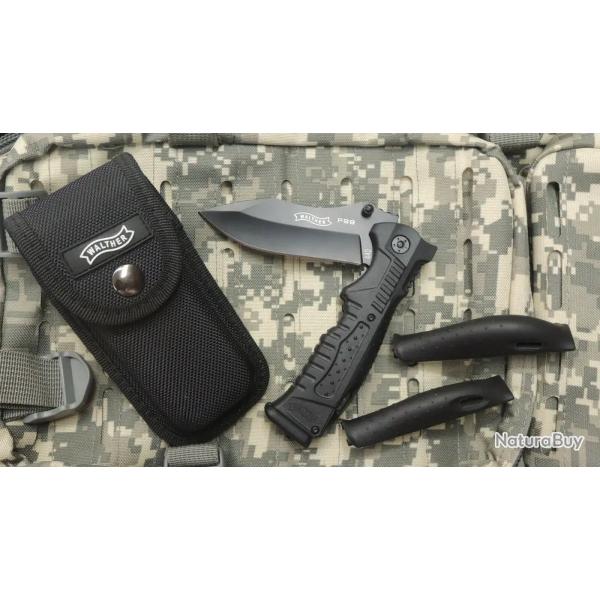 Couteau pliant Walther P99 avec tui noir