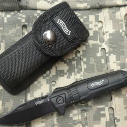 Couteau de poche Walther SCK Sub Companion Knife, acier 440C + étui en nylon