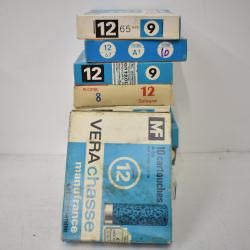 Lot De  100 Cartouches Ancienne Calibre 12 N°9-10-8