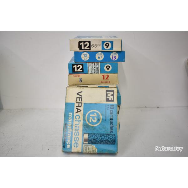 Lot De  100 Cartouches Ancienne Calibre 12 N9-10-8