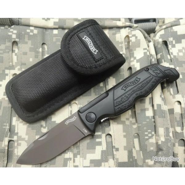 Couteau de poche Walther Tactical P22, acier 440C