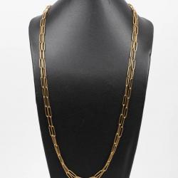 Très long sautoir or jaune 18 carats - maille intemporelle - 144 cm - collier