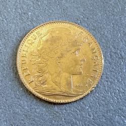 Pièce 10 francs or 1910 - Marianne coq (Demi Louis d'or)