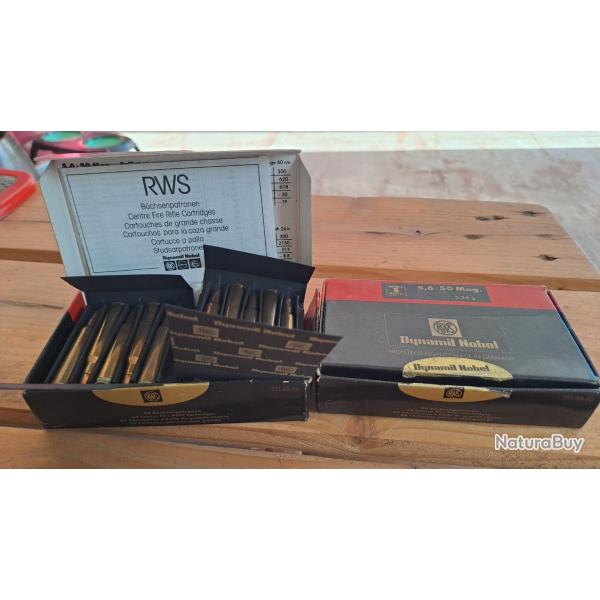 Lot de 2 botes RWS calibre 5.6x50 mag