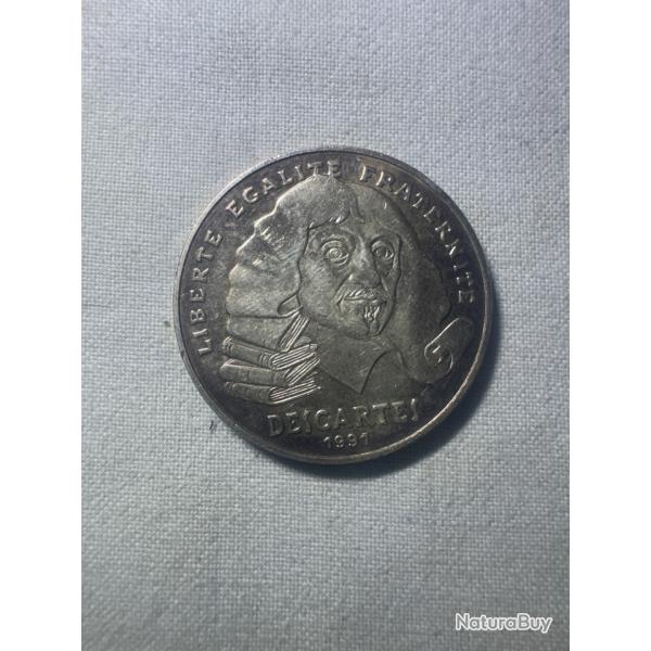 Pice commmorative de 100 FrancsRen Descartes - 1991