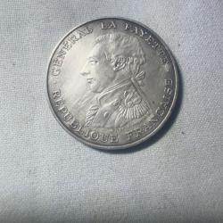 Pièce 100 Francs Argent - Général La Fayette 1987