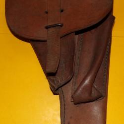 ETUI EN CUIR DE L'ARMEE FRANCAISE POUR P.A MAC 50, PERIODE GUERRE INDOCHINE ALGERIE ,   FABRICATION