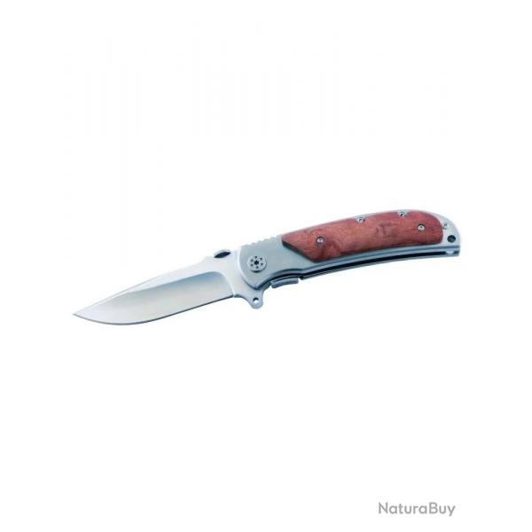 COUTEAU PLIANT BOIS LAME 9CM SOUS BLISTER