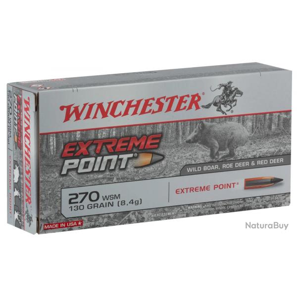 Balles Winchester 270 WSM - Extreme Point 130 gr