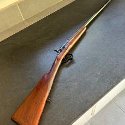 Carabine Flobert 9mm. Collector. Canon Hexagonal. Warnant mech. Etat tres bien. Cat D.
