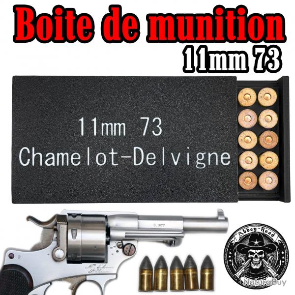Boite de munition 11mm73 1873 Chamelot-Delvigne stockage et transport - Bast3D