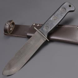 Couteau de Survie J. Adams Sheffield Lame Drop Point Acier Carbone Manche Abs Etui Cuir SHE004