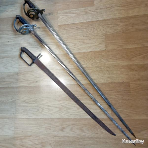 Lot de sabres  complter et restaurer.