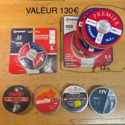 Lot Plomb cal 5,5 pour carabine air