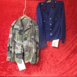 Ancien costume militaire. lot de 2 Vestes militaire 1 pantalon                    (A3)