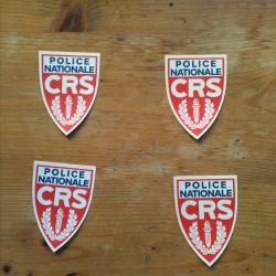 4 Stickers crs police nationale