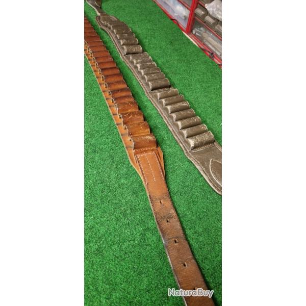 LOT DE DEUX CARTOUCHIERE CALIBRE 12