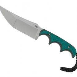 Couteau de cou CRKT "MINIMALIST" lame katana 9cm acier bead blasted manche resine + etui