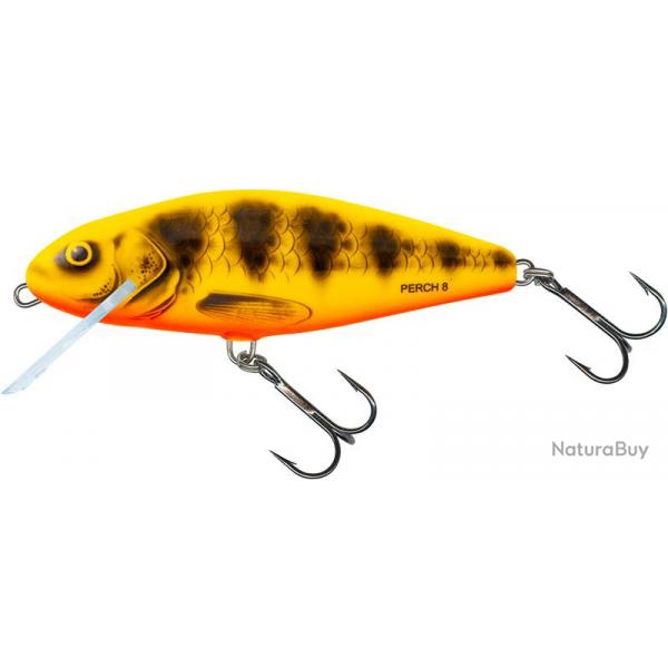 Poisson Nageur Salmo Perch Flottant 8cm 12g 8cm Yellow Red Tiger