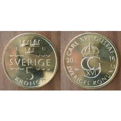 Suede 5 Couronnes 2016 Neuve Piece Couronne Kronor Sweden