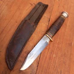 Ancien petit Couteau WILLIAM RODGERS  ENGLAND Manche en Cuir avec Étui en cuir