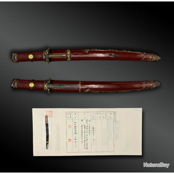 COUTEAU appel Tanto sign Igo avec certificat NBTHK - Japon - Priode Edo (1603-1868)