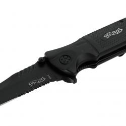 Couteau Walther BTTK Lame tanto acier 440C 98Mm revêtement noir mat +étui