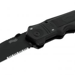 Couteau Walther ERK BLACK Lame acier 440C 95mm revêtement noir +étui