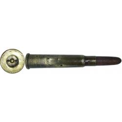 .303 british dummy mark III, balle bois rouge, 2 petits trous dans l'étui