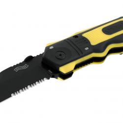 Couteau Walther ERK JAUNE Lame acier 440C 95mm revêtement noir +étui
