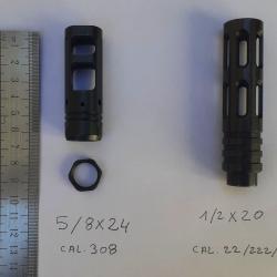 LOT DE DEUX FREIN DE BOUCHE / CACHE FLAMME / COMPENSATEUR