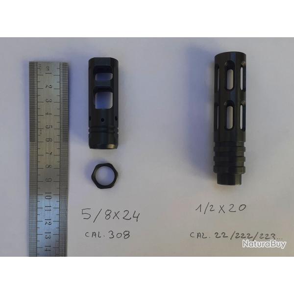 LOT DE DEUX FREIN DE BOUCHE / CACHE FLAMME / COMPENSATEUR