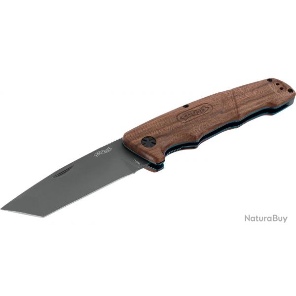 Couteau Walther BWK 4 Lame tanto acier 440C 94mm finition titane +tui