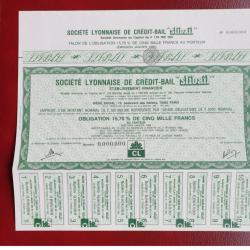 Très rare obligation neuve 5000 francs Slibail 1983