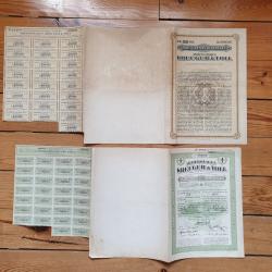 Lot de 2 actions Kreuger & Toll allumettes suedoises DECO 1928