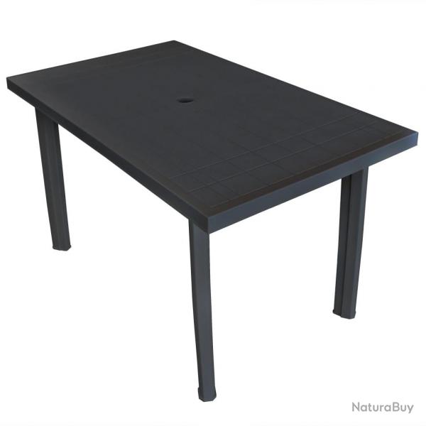 Table de jardin Anthracite 126 x 76 x 72 cm Plastique