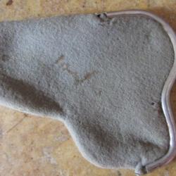 holster étui ancien feutre+toile pistolet 6.35 automatique 32acp porte monnaie