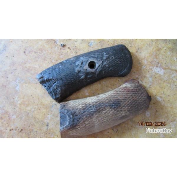 plaquette paire bois 11mm revolver 1873  original  abimes1