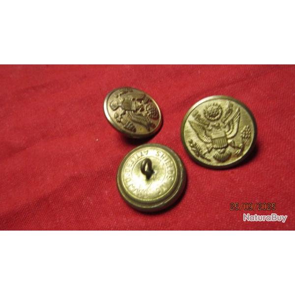 bouton US army seconde guerre  l'unit WW2 Amriciain GI USA diffrentes taille 28.5mm laiton