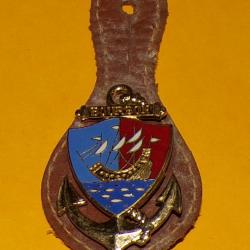 15° Bataillon d'Infanterie de Marine, Bourbon, pastille ajourée, plat, FABRICANT SANS ,  HOMOLOGATIO