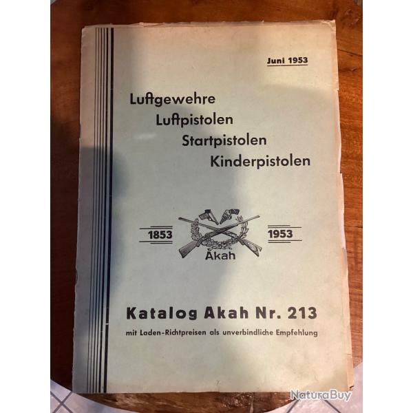Catalogue de 1953 de la firme allemande AKHA sur les armes  air comprim