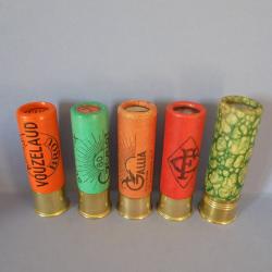 LOT DE 5 CARTOUCHES ANCIENNES NON RECHARGEES NEUTRALISEES N°10