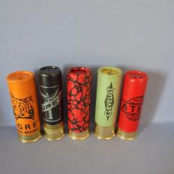 LOT DE 5 CARTOUCHES ANCIENNES NON RECHARGEES NEUTRALISEES N°11