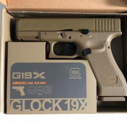 Glock 19X bille acier blowback