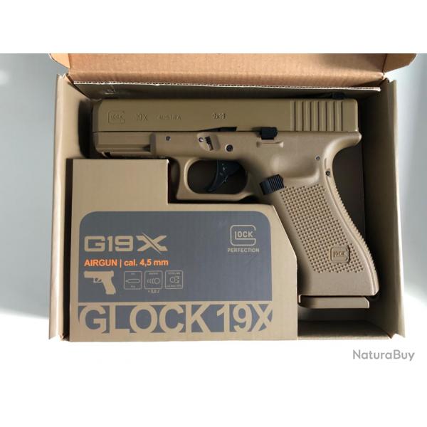 Glock 19X bille acier blowback